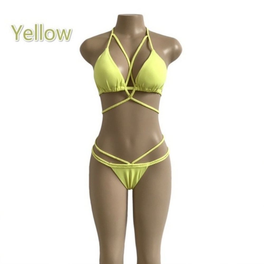 Swimwear Markdown. Final Price.NEW ITEM.   BRAIDED STRAPPY CHEEKY BIKINI